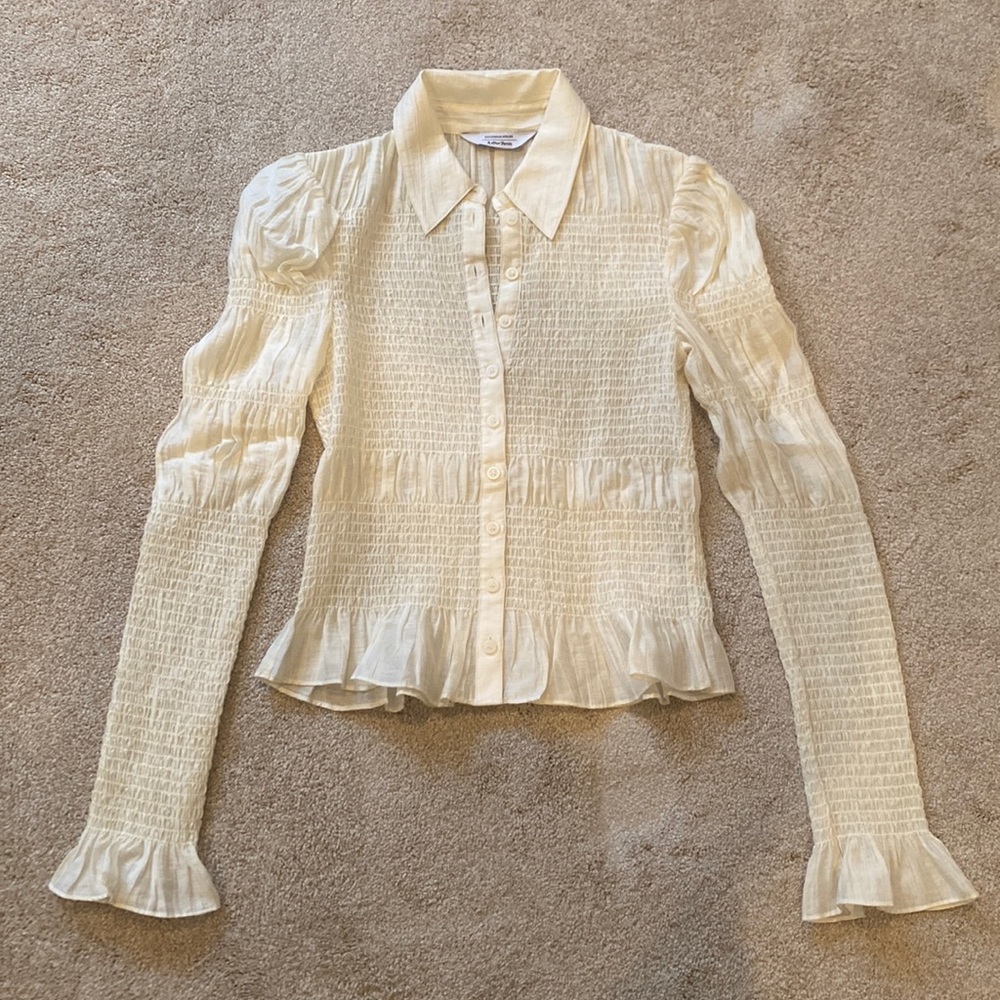 & other stories - cream blouse - size 4